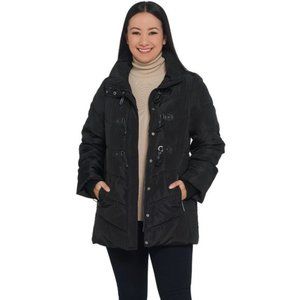 Dennis Basso Water Resistant Quilt Toggle Jacket